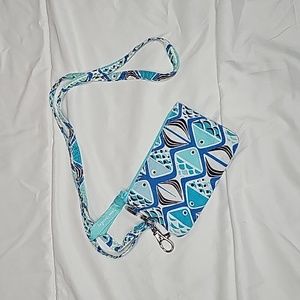 Vera Bradely Zip ID Fish Lanyard
